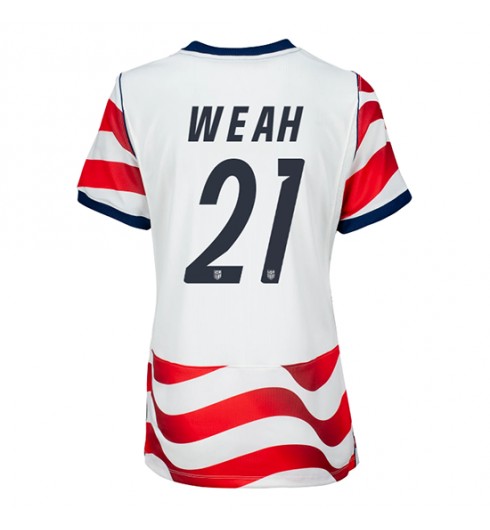Yhdysvallat Timothy Weah #21 Kotipaita Naisten MM-kisat 2026 Lyhythihainen Yhdysvallat Timothy Weah #21 Kotipaita Naisten MM-kisat 2026 Lyhythihainen